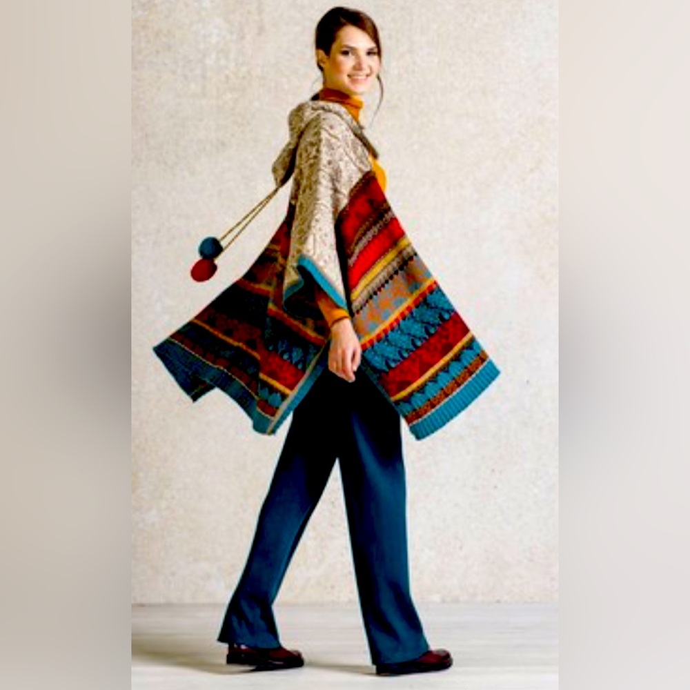 IVKO “Forest Motifs Poncho” New with tags.